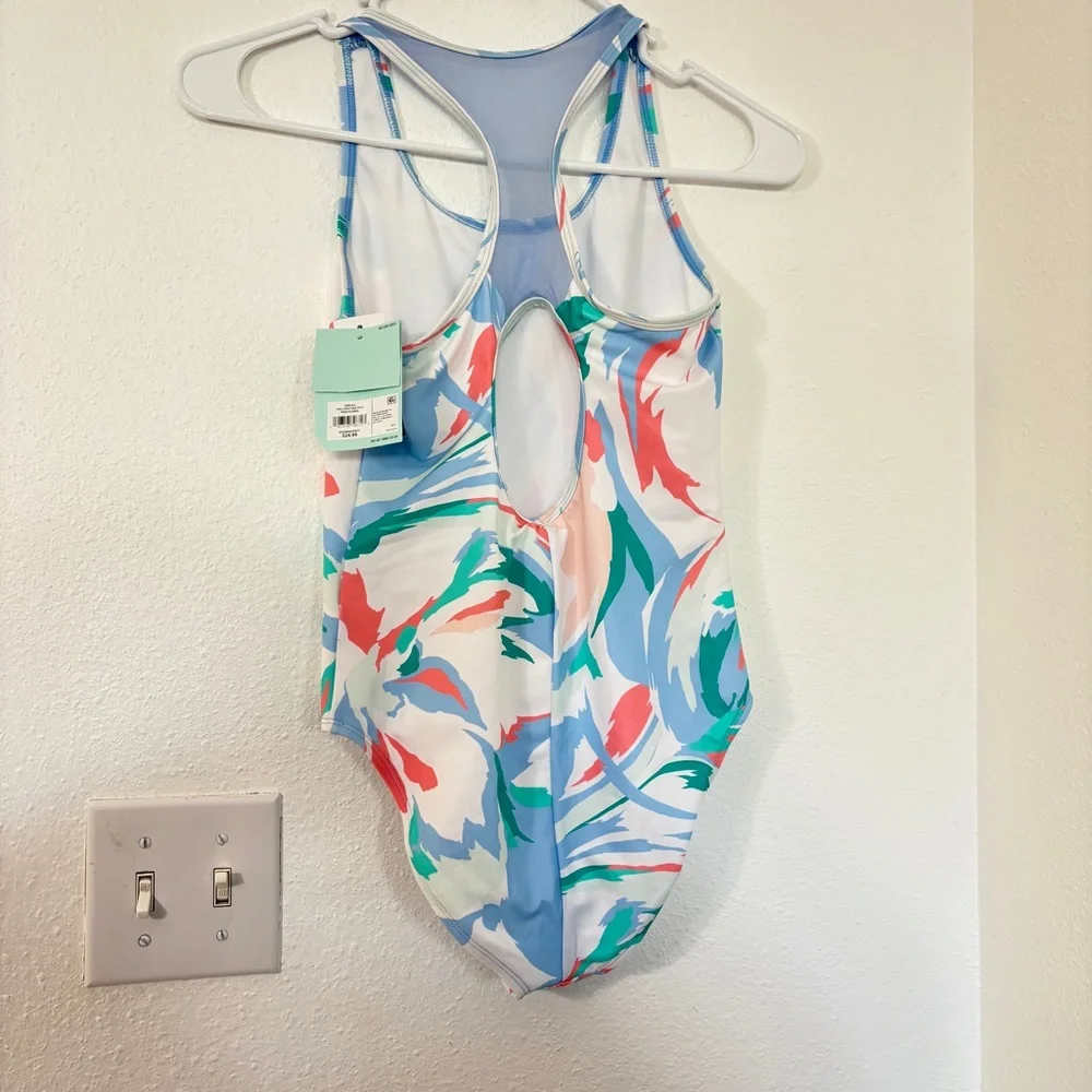 DSG Girls Reed One Piece Peri Floral New Size Large
